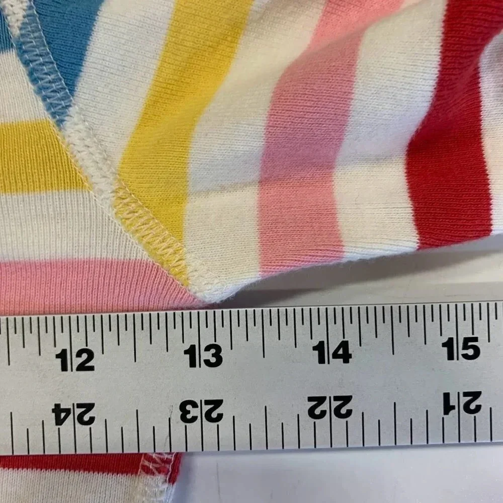 Hanna Andersson Girl's Organic Cotton Striped Long Sleeve Pajama Top Size 10/140